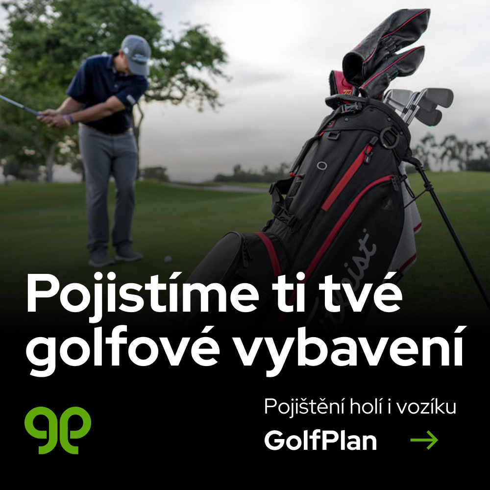GolfPlan pojištění - golfové vybavení hole, golfový bag a driver